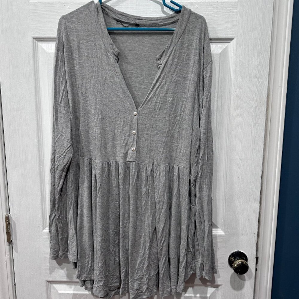 Light Grey Babydoll Tunic